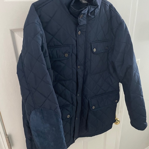 Men’s 2 XL CB quilted cobalt blue winter coat - Picture 3 of 6